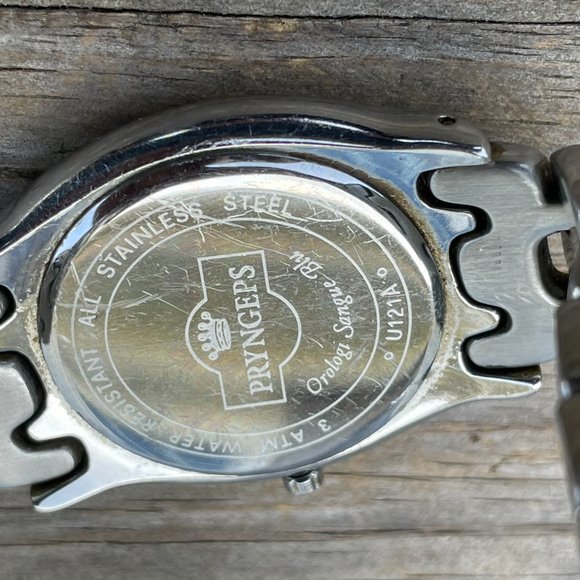 Vintage PRYNGEPS Wristwatch Silver Tone Analog Date Indicator - Picture 13 of 16
